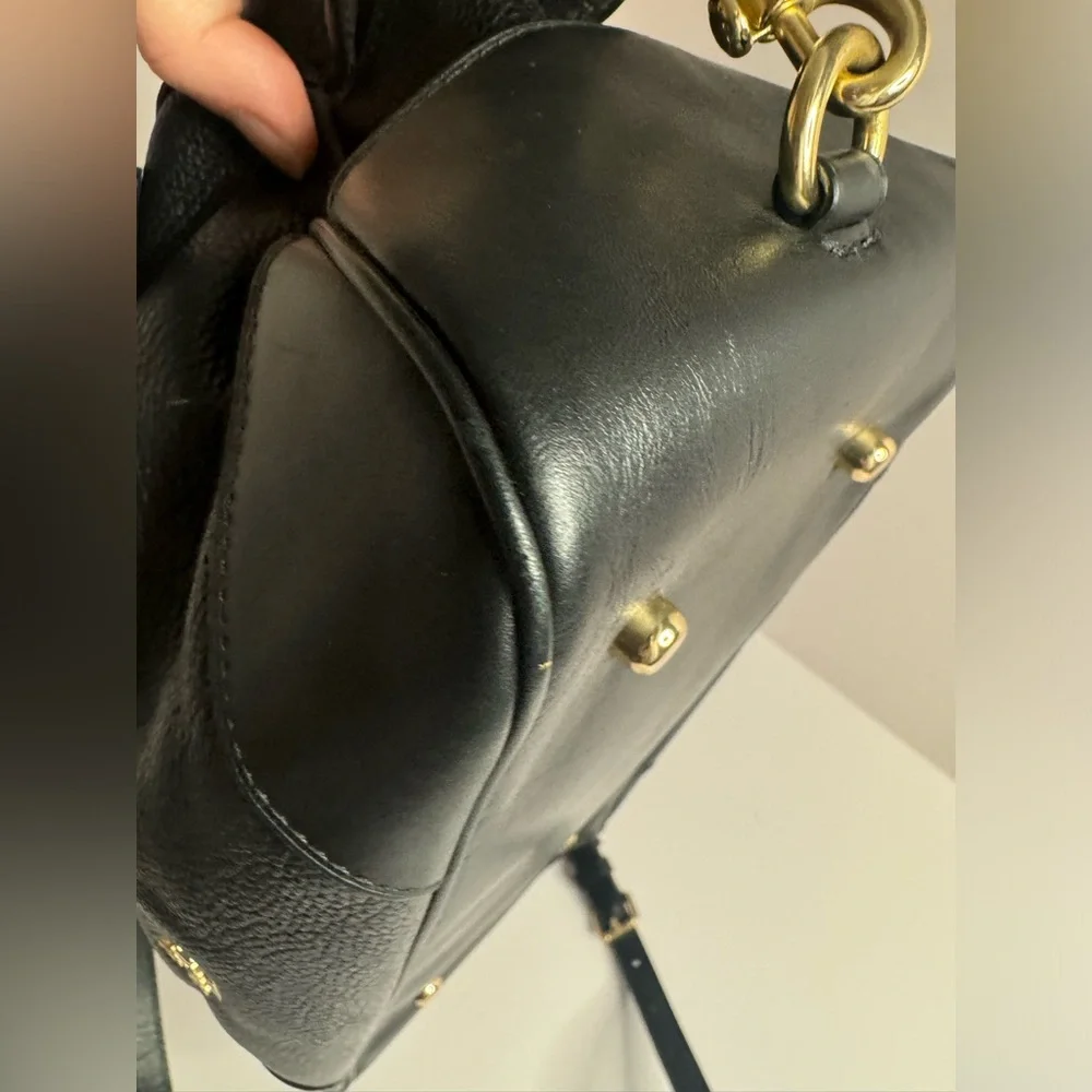 #215 Coach Lane Black Leather Satchel - Picture 11 of 16